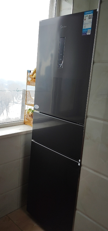 美的(Midea)冰箱271升三门三开门大容量家用小型电冰箱一级能效风冷无霜双净味租房用MR-283WTPZE灰晒单图