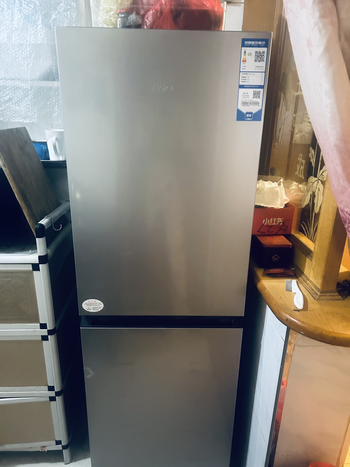 海尔202升家用冰箱双开门风冷无霜小型电冰箱双门节能省电 租房两门冰箱除菌保鲜净味晒单图
