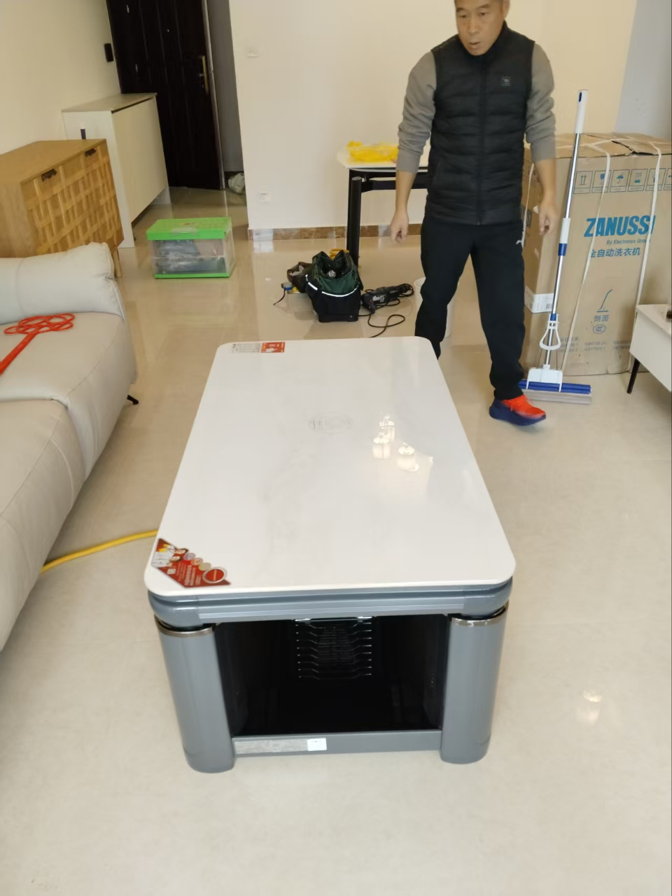 炉旺气电两用取暖桌天然气取暖桌取暖炉长方形升降茶几电暖炉语音电暖桌天然气烤火炉烤火桌家用客厅烤火桌燃气取暖器天然气烤火炉晒单图