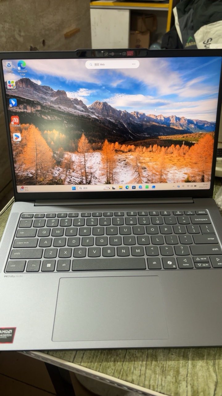 联想小新14 14英寸轻薄笔记本电脑(锐龙R7-H255 16G 512G 高色域 400nit 120Hz高刷)晒单图