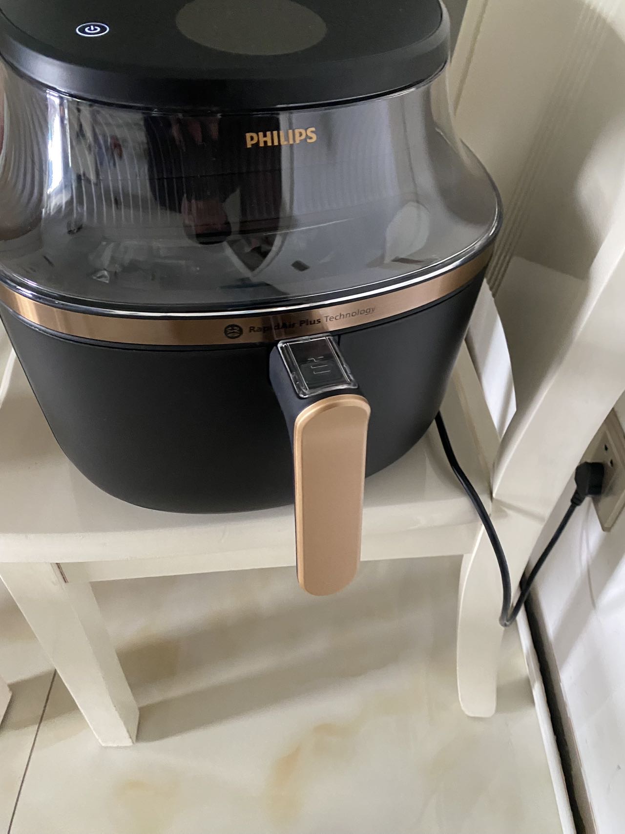 飞利浦(PHILIPS)海星5系全景天窗可视空气炸锅 6.2L大容量 一键智能触控立体热风无油煎炸 NA332/00晒单图