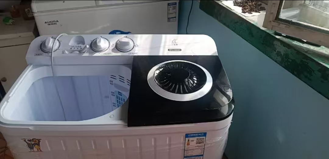 小鸭8.5公斤双桶洗衣机半自动双缸双筒家用租房宿舍小型迷你老式带甩干洗脱一体特价晒单图