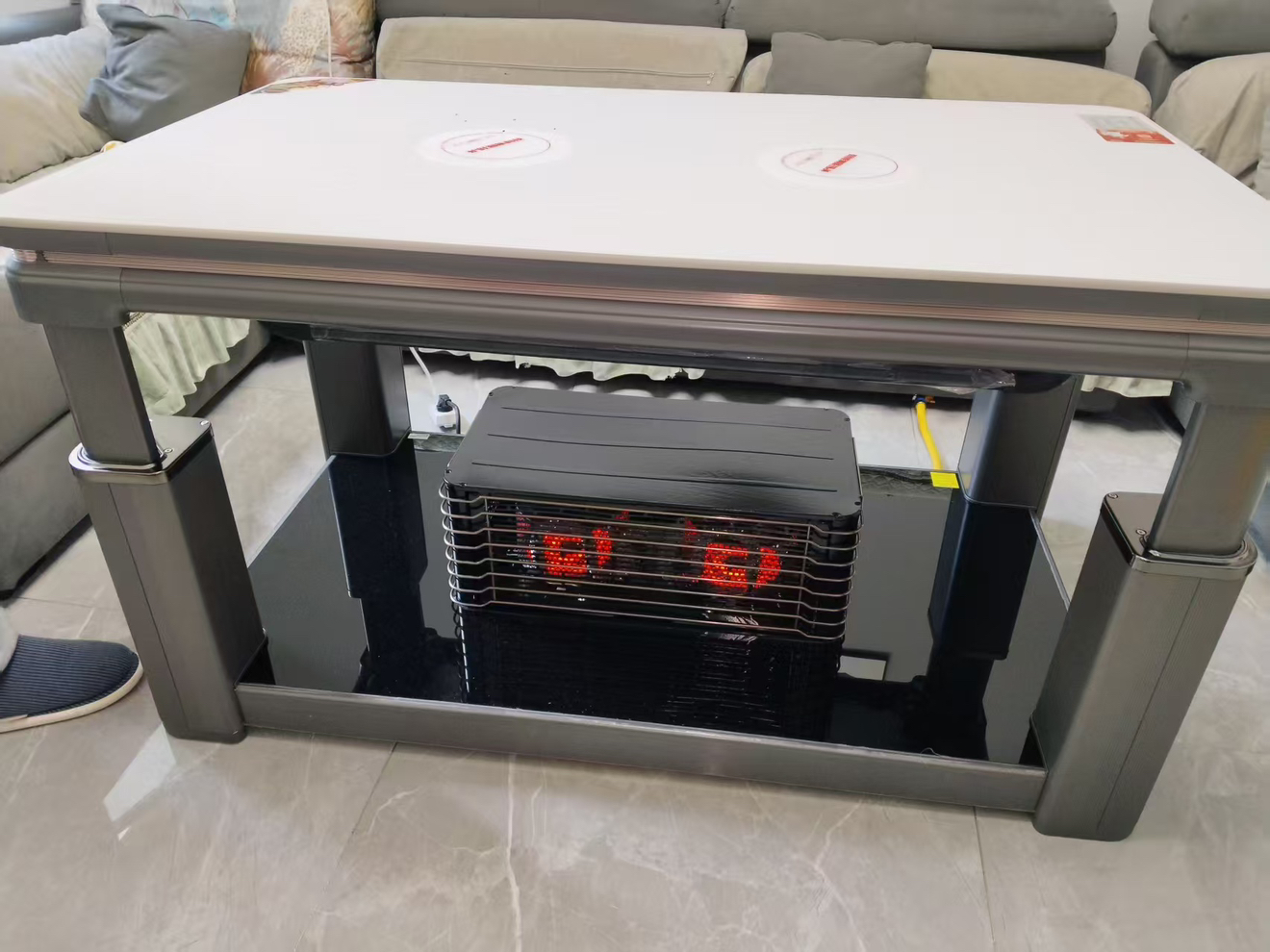 炉旺气电两用取暖桌天然气取暖桌取暖炉长方形升降茶几电暖炉语音电暖桌天然气烤火炉烤火桌家用客厅烤火桌燃气取暖器天然气烤火炉晒单图