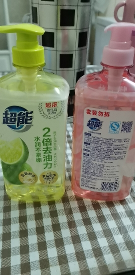 超能洗洁精1kg*2瓶白桃祛味柠檬护手快速去油无残留家庭装家用实惠装洗碗液食品级晒单图