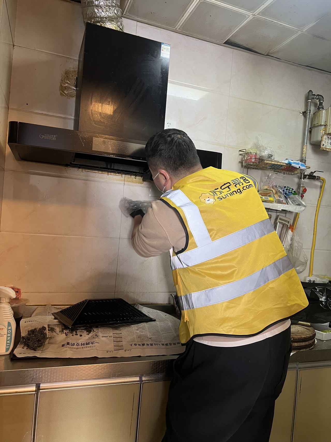 油烟机半拆卸洗清洗服务 苏宁帮客上门清洗服务晒单图