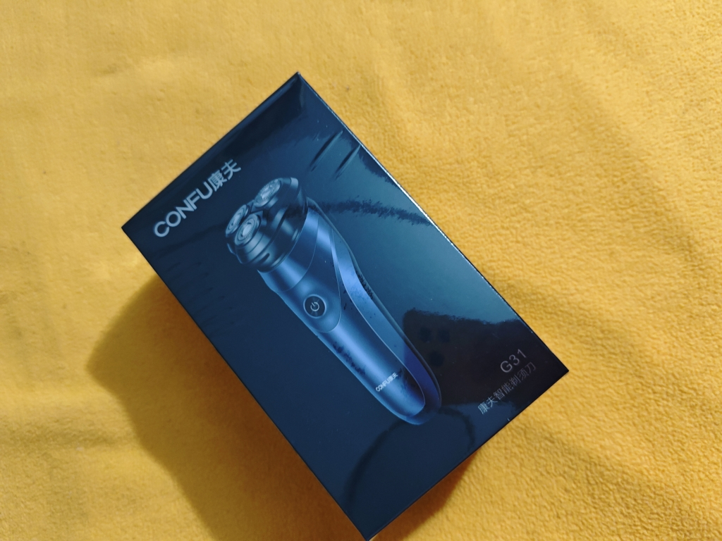 康夫(CONFU)电动剃须刀KF-G31 全身水洗胡子刀智能充电式便携刮胡刀男胡须刀正品蓝色晒单图