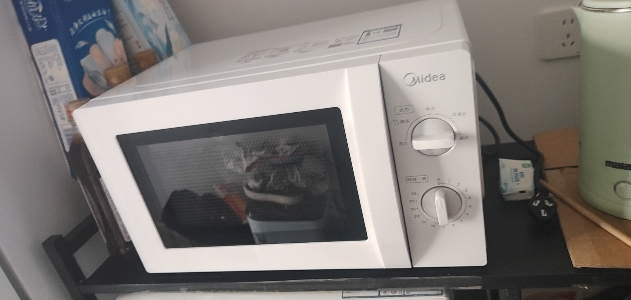 美的(Midea)快捷微波炉家用小型360°转盘加热旋钮操控易洁内胆(M1-L213B)经典款晒单图
