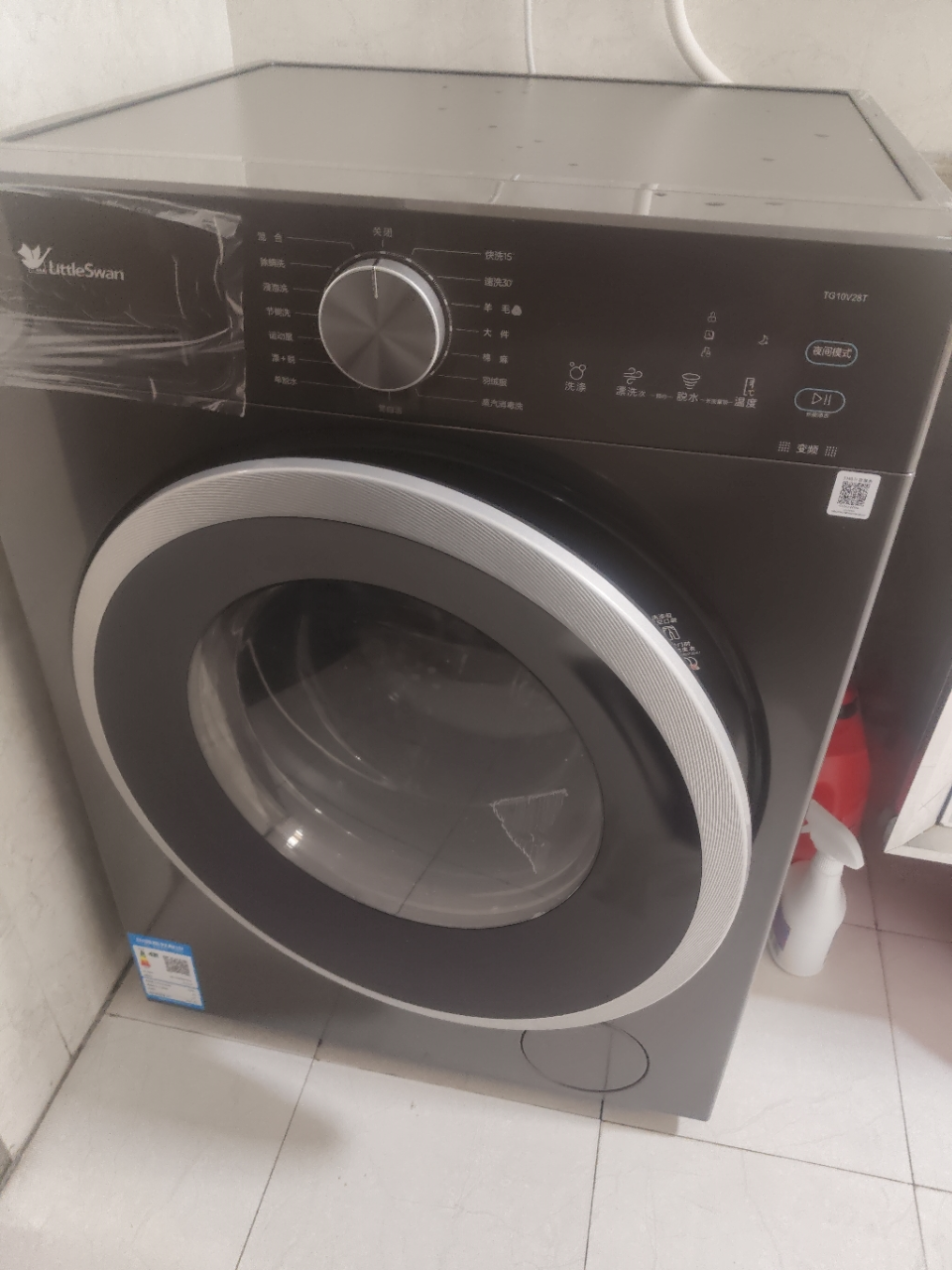 小天鹅(LittleSwan)滚筒洗衣机全自动家用 10KG大容量 超薄 TG10V28T晒单图