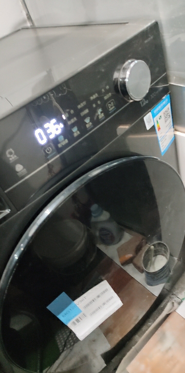 美的(Midea)滚筒洗衣机全自动家用12公斤大容量1.1高洗净比蒸汽除菌一级能效 MG120V36T晒单图