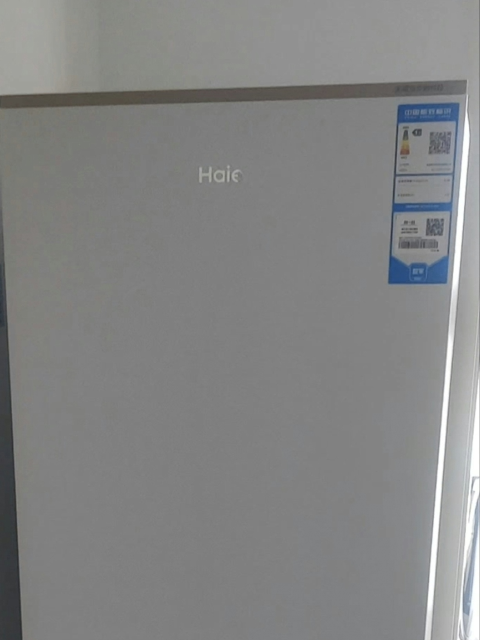 海尔(Haier)210升立式冷柜冰柜小冰箱 柔性双变频 黑金净化 洁净制冰BD-210WGHDGWF晒单图