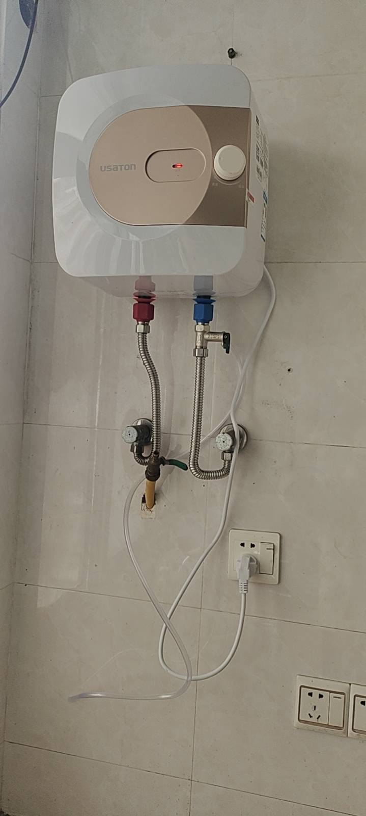 USATON/阿诗丹顿厨宝KX66-6J15X家用储水式电热水器1500W一级能效高效节能 储水式小厨宝6.6升 下出水晒单图