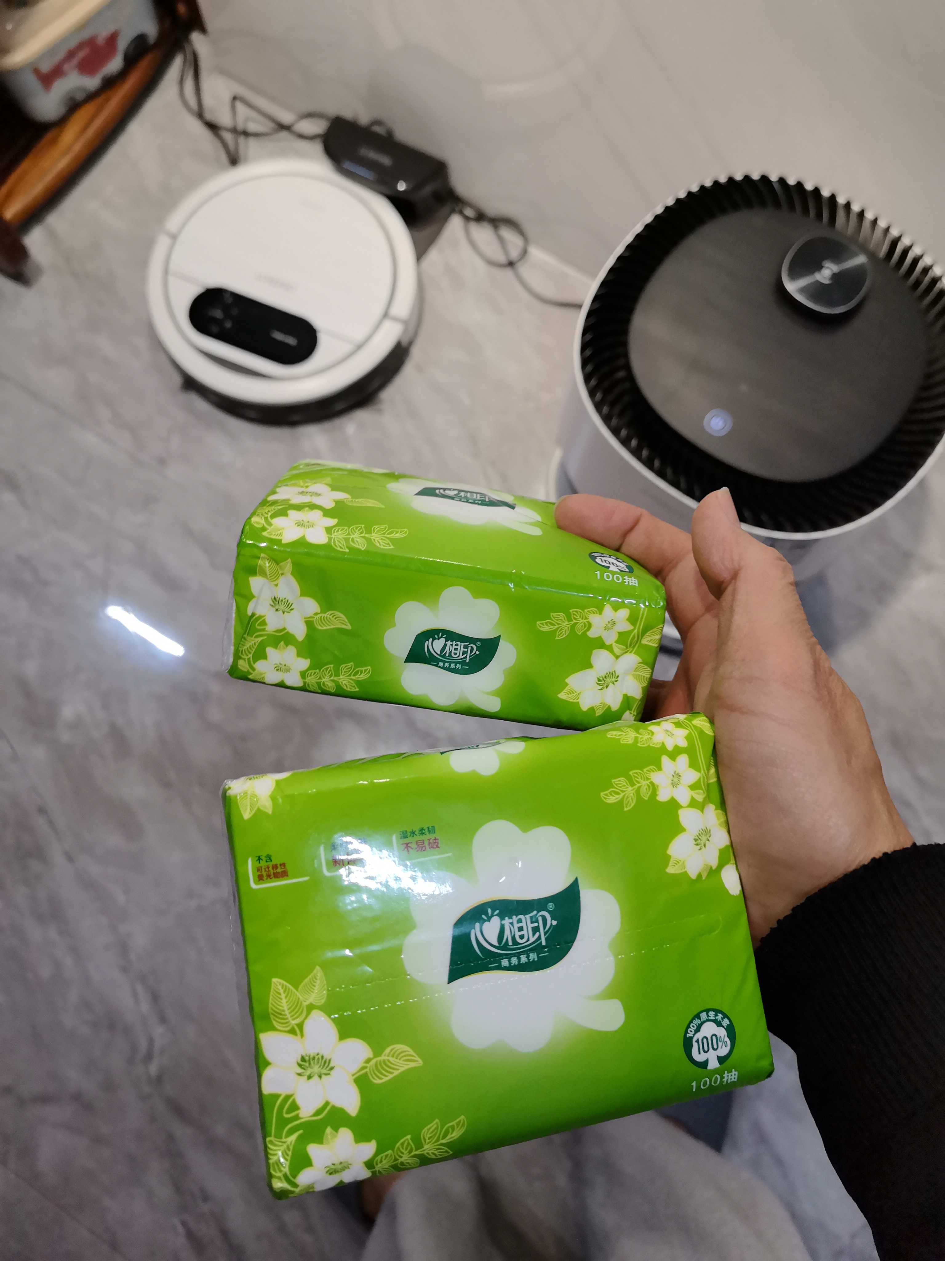 [AH]心相印四叶草抽纸3层100抽*2包面巾柔韧亲肤家用纸巾晒单图