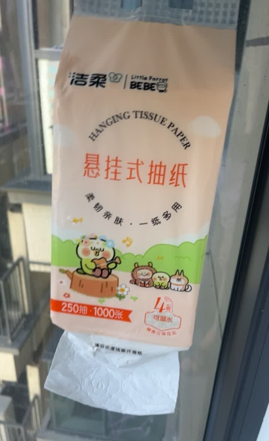 洁柔抽纸悬挂式卫生纸4层250抽家用实惠装纸巾纸抽餐巾纸大包厕纸2提晒单图