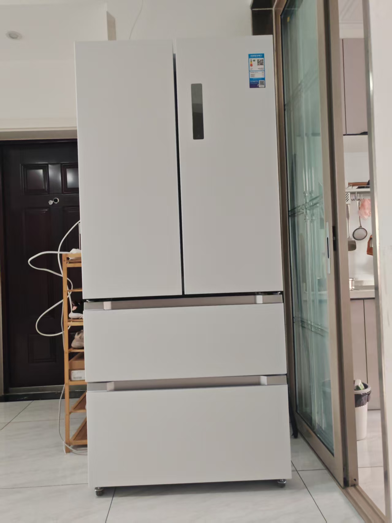 [自营]美的冰箱(Midea)508升变频一级能效法式四开门白色冰箱家用大容量BCD-508WTPZM(E)晒单图