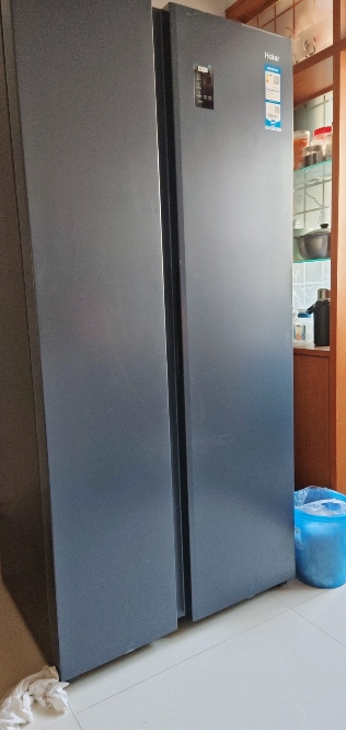 Haier海尔冰箱 对开门620升风冷无霜双开门家用大容量一级能效双变频巨能冻大冷冻空间黑金净化超薄家用电冰箱晒单图
