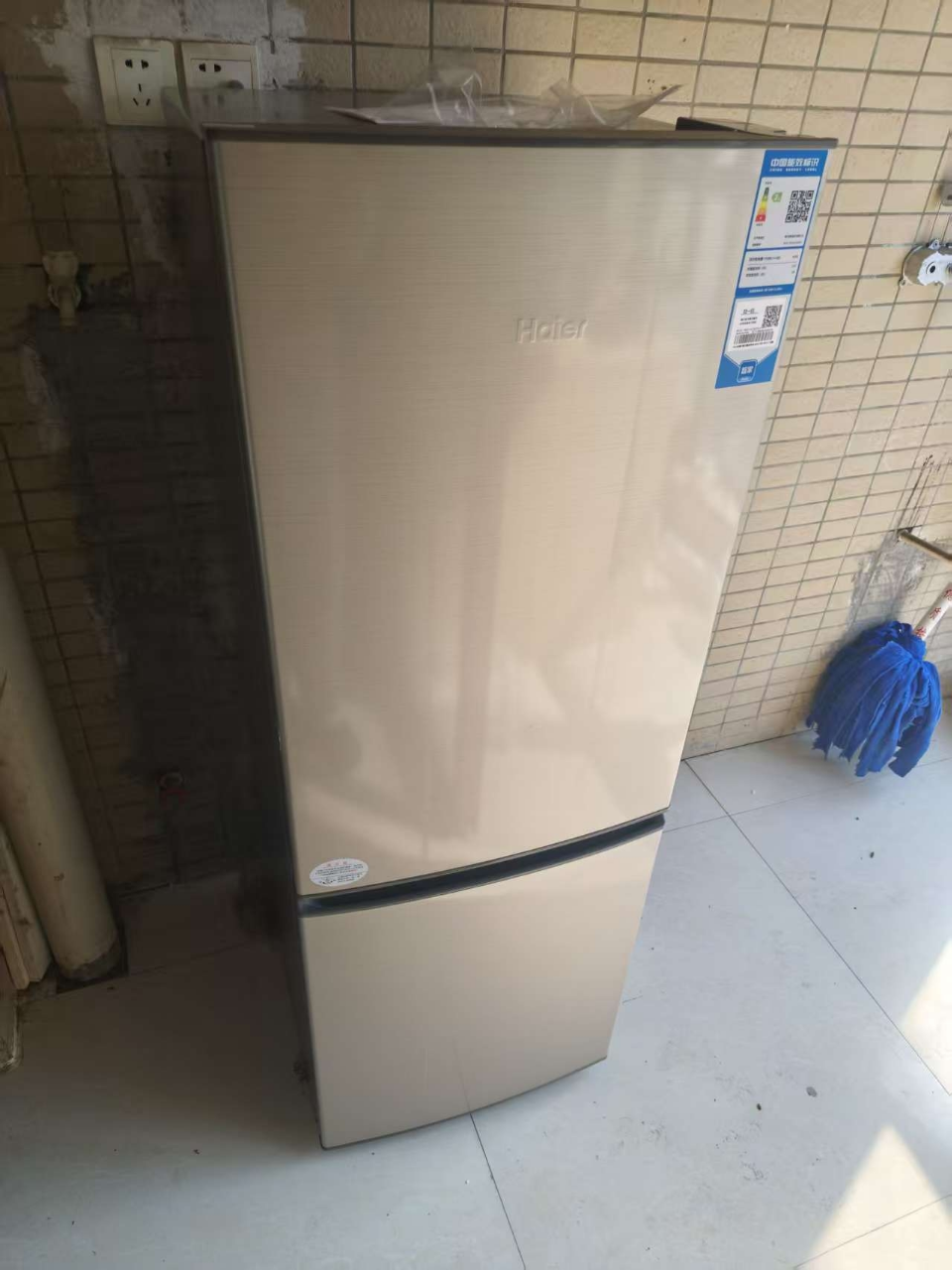 海尔(Haier)冰箱双开门小电冰箱超薄直冷冰箱小型家用租房智能家电省电节能冰箱BCD-182LHC2E0YH晒单图