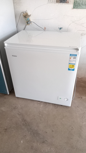 Haier海尔冰柜 家用 商用 卧式小冷柜 冷冻柜 一级能效 微霜低霜冷柜201升带食品筐 带脚滚轮节能冰柜晒单图