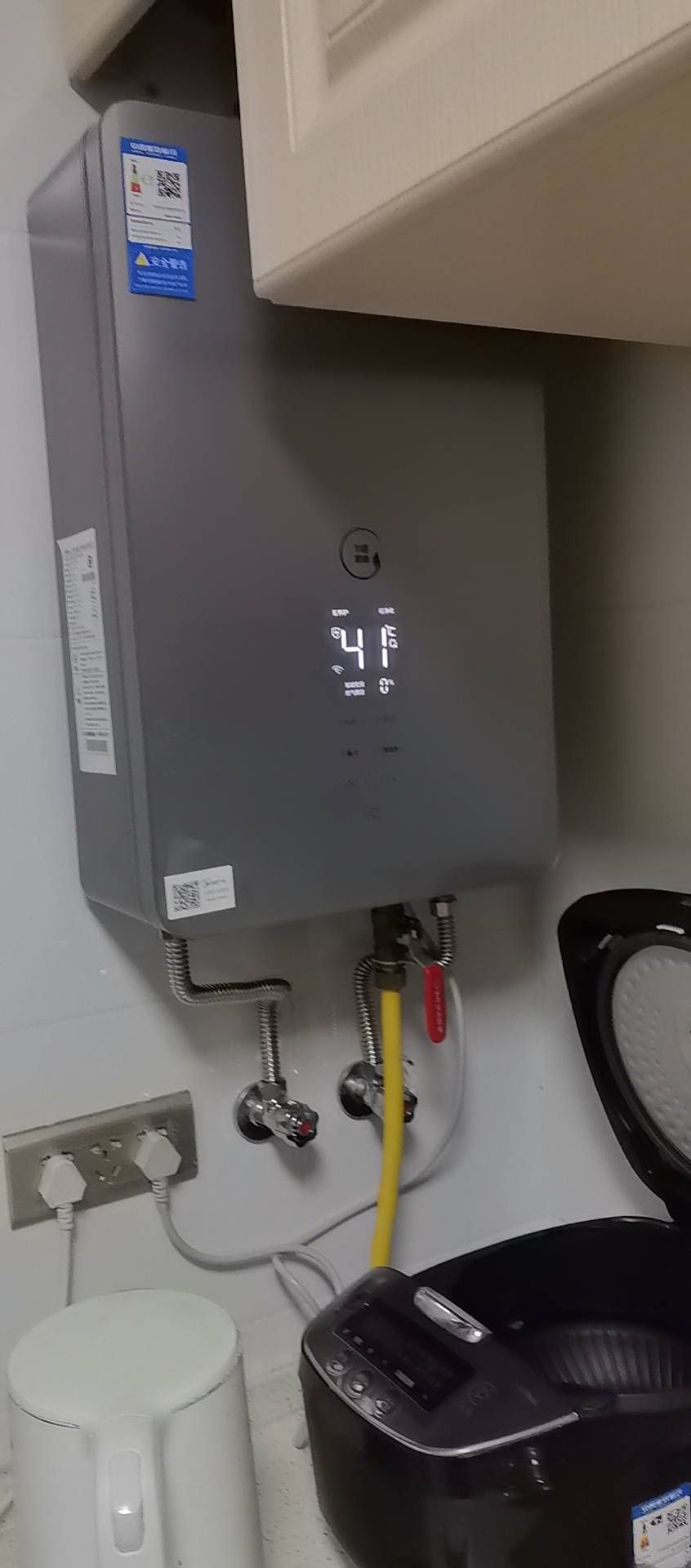 美的燃气热水器冰川银玻璃全面屏JSQ30-16HF3晒单图