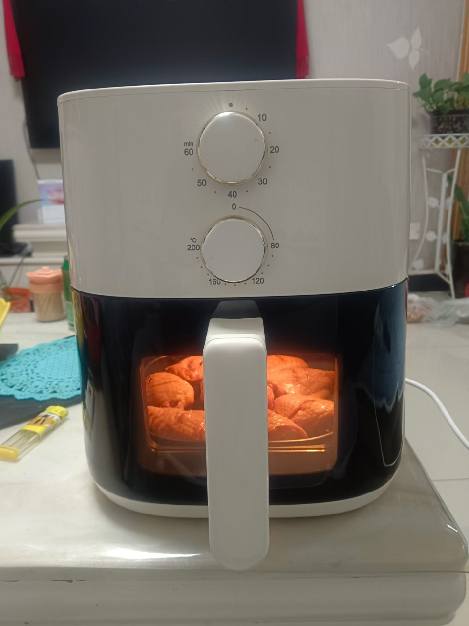 苏泊尔(SUPOR)可视空气炸锅蒸汽嫩炸5L大容量免抽拉免翻面新款不粘电炸锅KJ53D800A晒单图