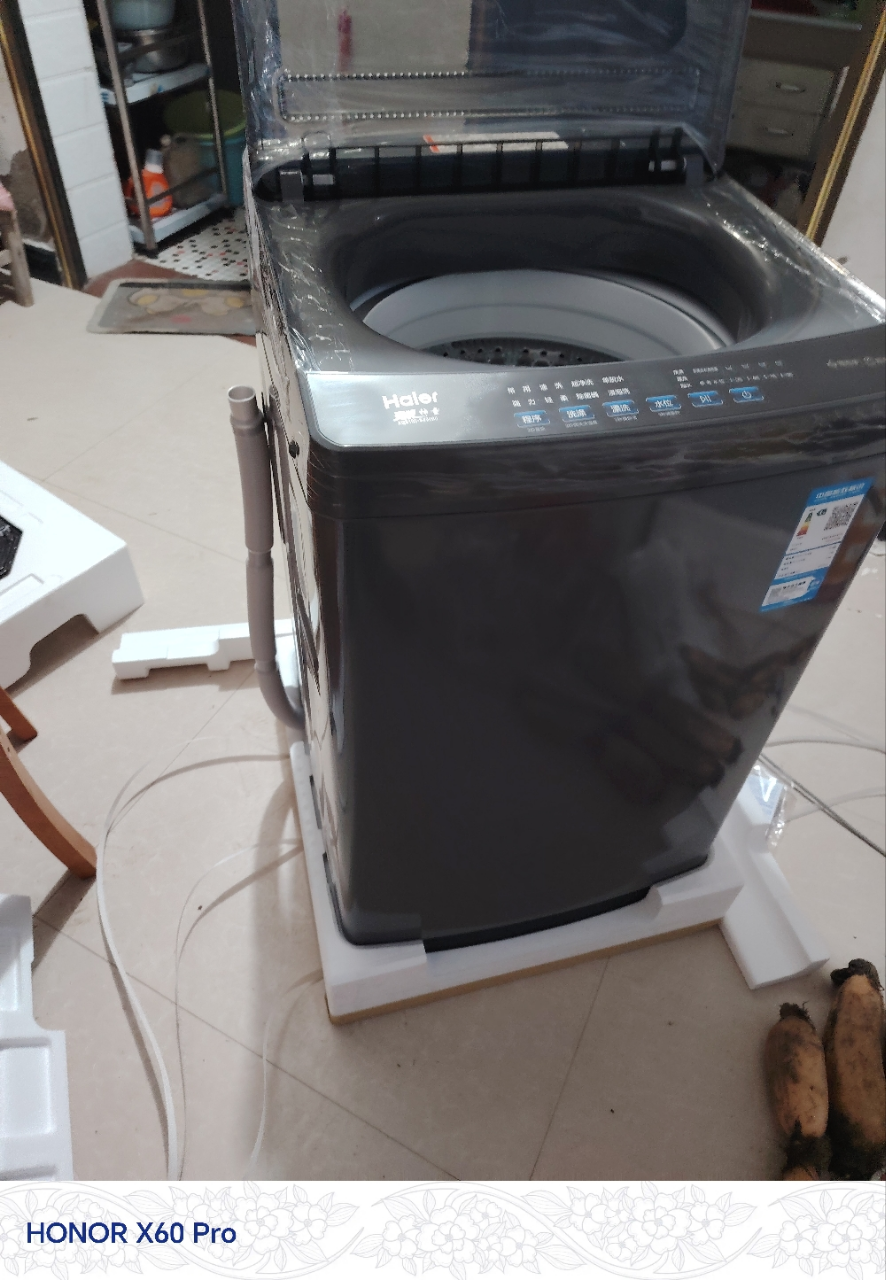 海尔(Haier)10公斤 变频 全自动 波轮洗衣机 1.0洗净比 纳米微泡净 除菌除螨 XQB100-BZ20B0晒单图