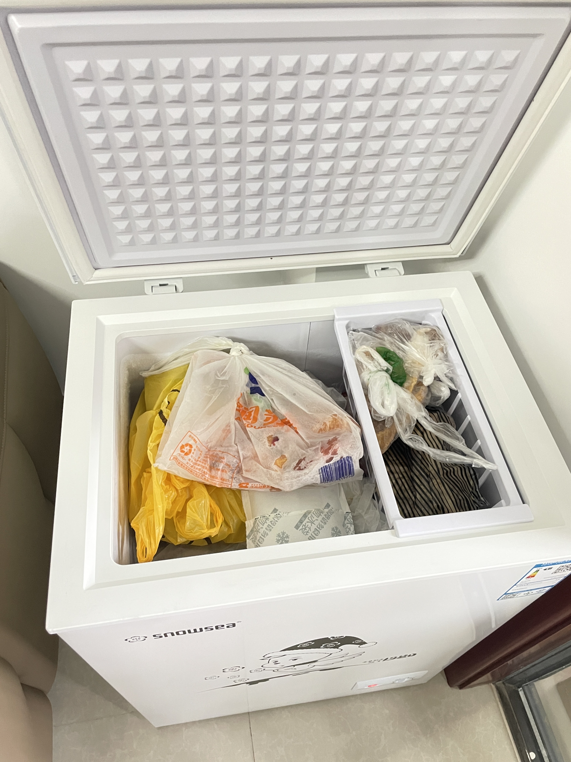 香雪海 110升 冰柜小型家用 一级能效 冰柜 冷柜家用顶开门 卧式冷柜冷冻冷藏转换 单温柜 BD/BC-110S169晒单图