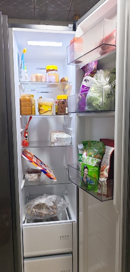 [自营]美的冰箱606L对开门智能双变频一级能效家用超薄电冰箱风冷无霜净味BCD-606WKPM(E)晒单图