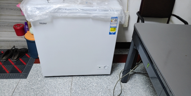 Haier海尔冰柜 家用 商用 卧式小冷柜 冷冻柜 一级能效 微霜低霜冷柜201升带食品筐 带脚滚轮节能冰柜晒单图