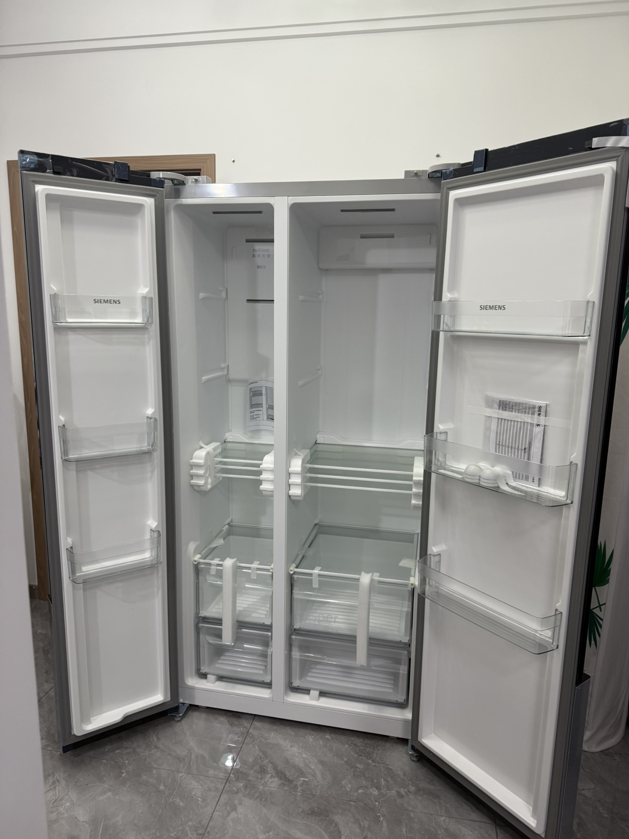 [超薄嵌入]SIEMENS/西门子502L风冷无霜纤薄对开门冰箱BCD-502W KX50NA43TI晒单图
