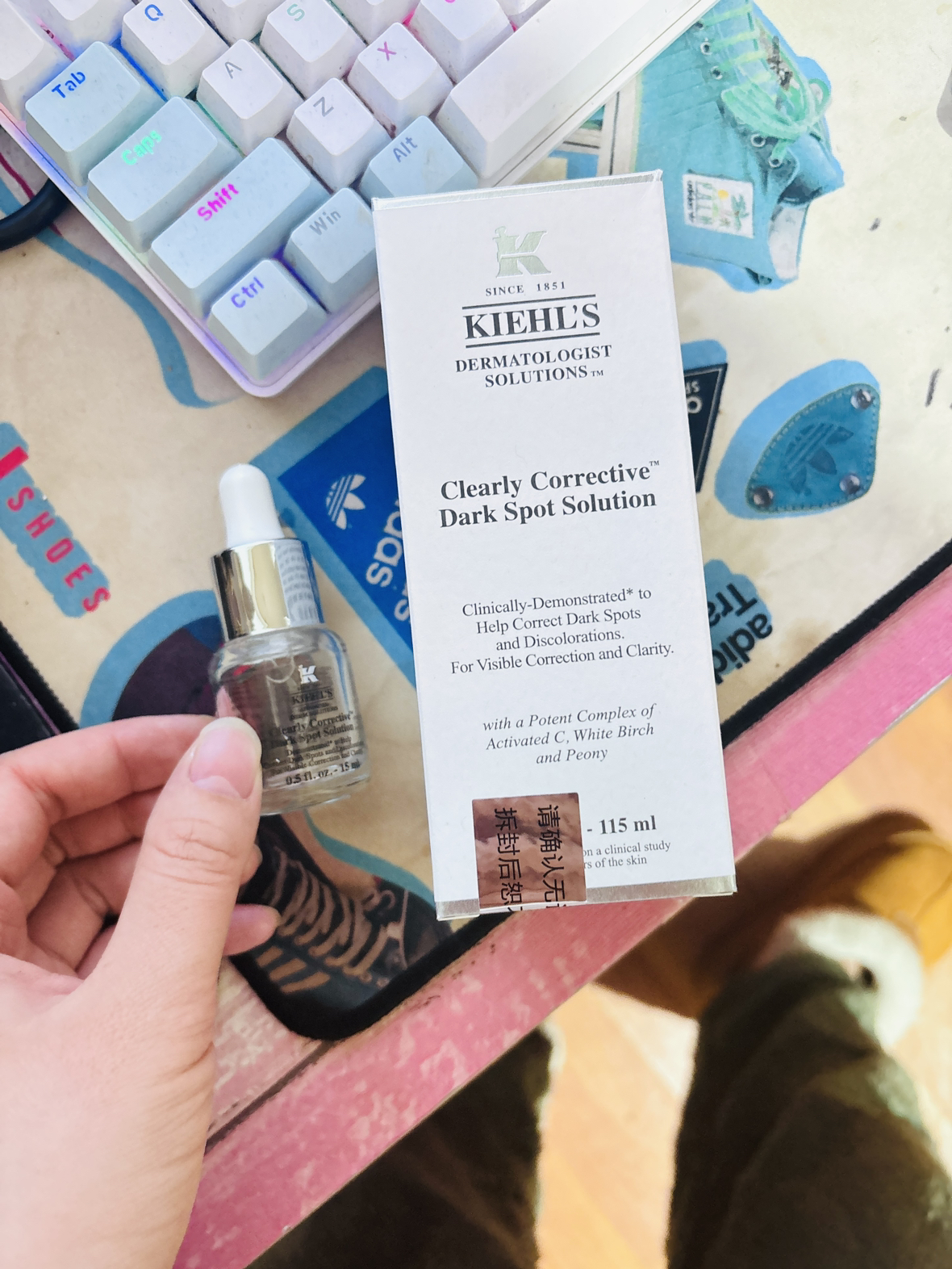 科颜氏(Kiehl’s)淡斑精华液维c精华焕白保湿精华 集焕白淡化斑纹精华液安白瓶精华 焕白淡班精华115ml增量版晒单图