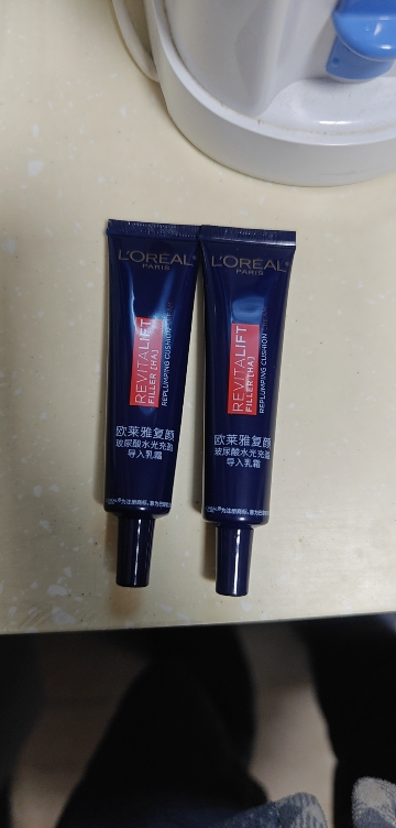 欧莱雅零点霜复颜玻尿酸熬夜面霜紧致修护补水保湿淡化细纹护肤品15ml*2晒单图