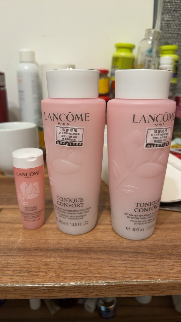 LANCÔME 兰蔻玫瑰露清滢柔肤粉水爽肤水400毫升干皮真爱补水保湿大粉水两瓶装+50ml小样晒单图