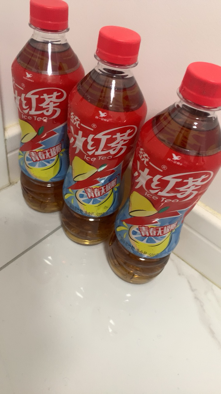 统一冰红茶绿茶500ml*3瓶柠檬味茶饮料夏季清爽饮品晒单图