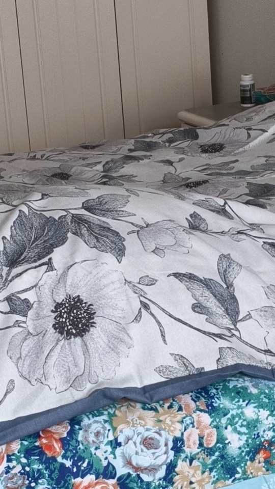 源木熊礼袋款S073小清新印花全棉磨毛四件套床单款1.8四件套-被套200*230晒单图