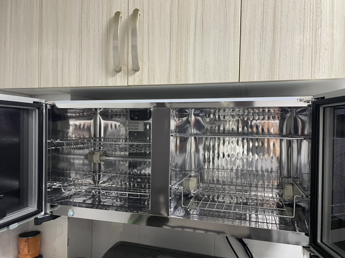 容声108-A2消毒柜80L立式挂壁两用125℃二星级红外臭氧高温左右双室卧式消毒碗筷柜晒单图