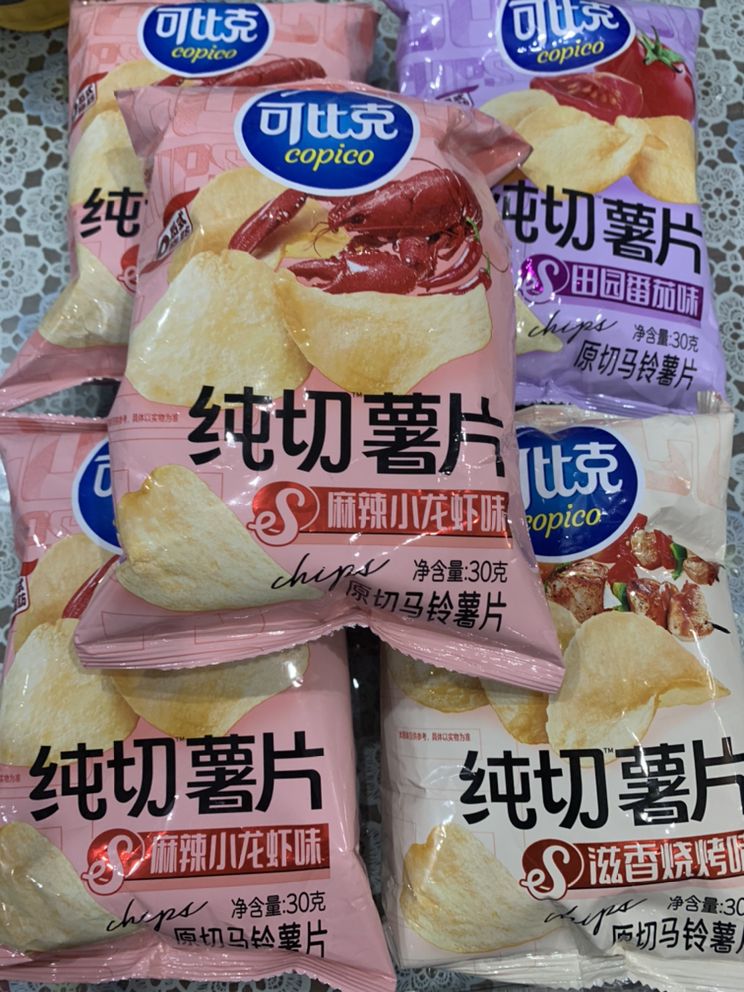 可比克纯切薯片30g*5包混合口味整箱大礼包聚会休闲膨化小食品晒单图
