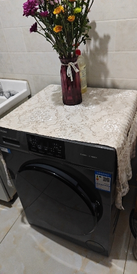 海尔(Haier)初色系列 10公斤 变频 滚筒洗衣机 洗烘一体机 六维减震 超薄 106C升级款 H606H 消费补贴晒单图