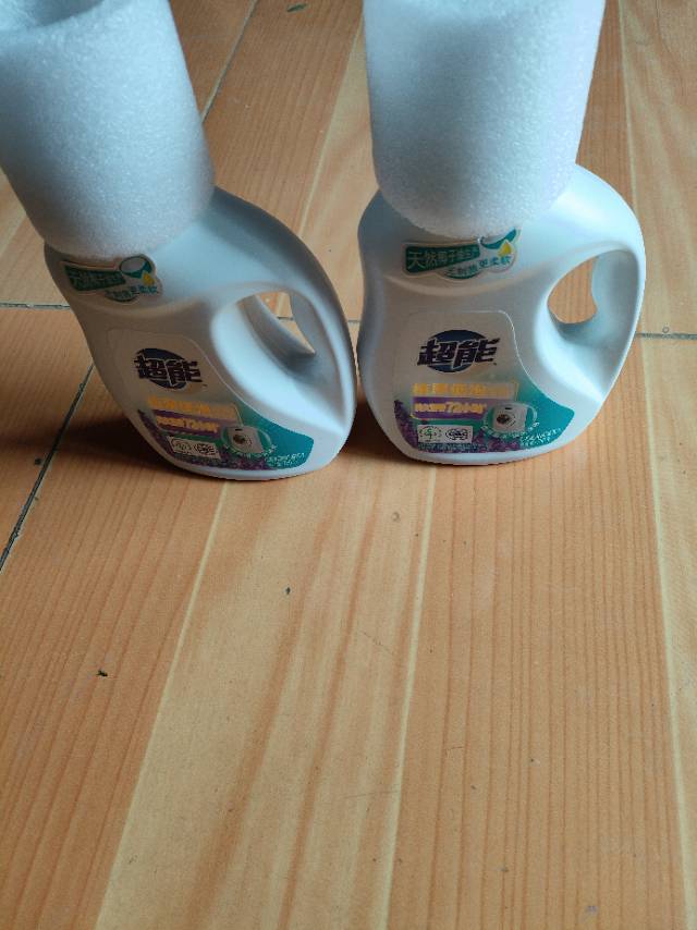 超能洗衣液植萃低泡750g*2瓶天然椰油薰衣草香香味持久家庭组合装晒单图