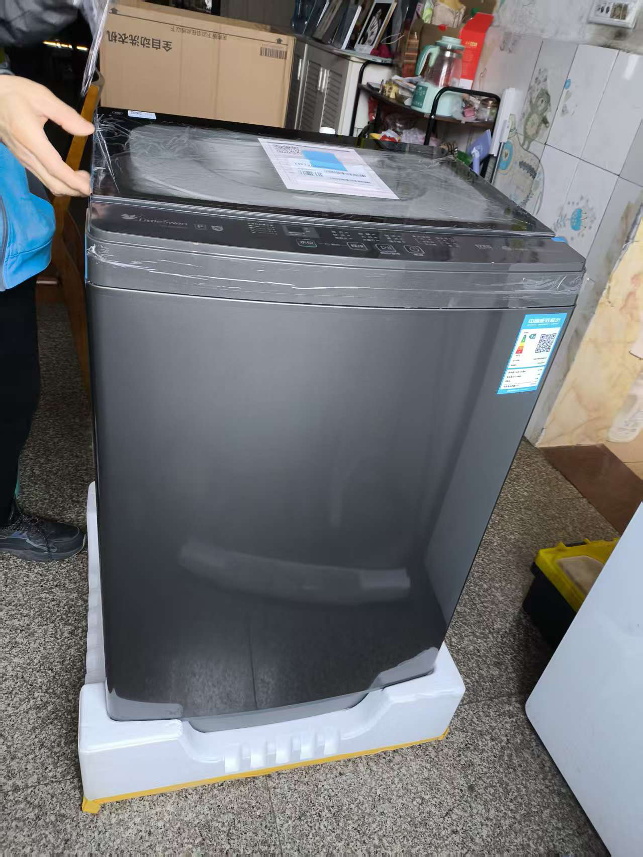 小天鹅(LittleSwan)波轮洗衣机全自动 12公斤大容量水魔方防缠绕银离子除菌深层除螨直驱变频TB120M08DT晒单图