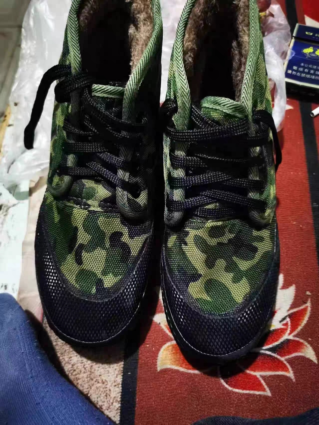 依莲纱嫚劳保鞋解放胶鞋 加绒中帮35-44码/双晒单图