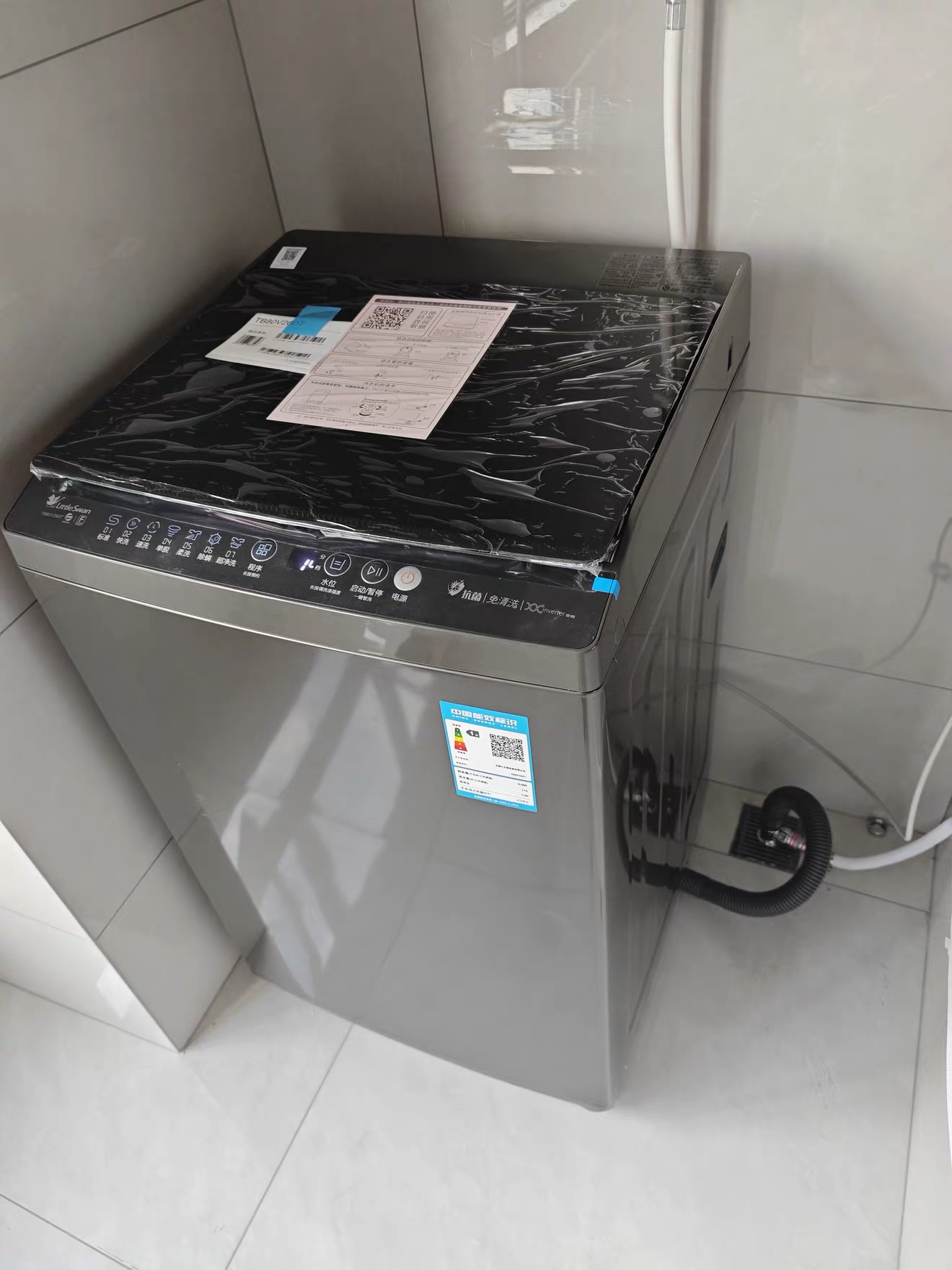 小天鹅(LittleSwan)洗衣机波轮全自动10KG大容量智能预约省水省电宿舍租房家用以旧换新一级能效TB10V27T晒单图