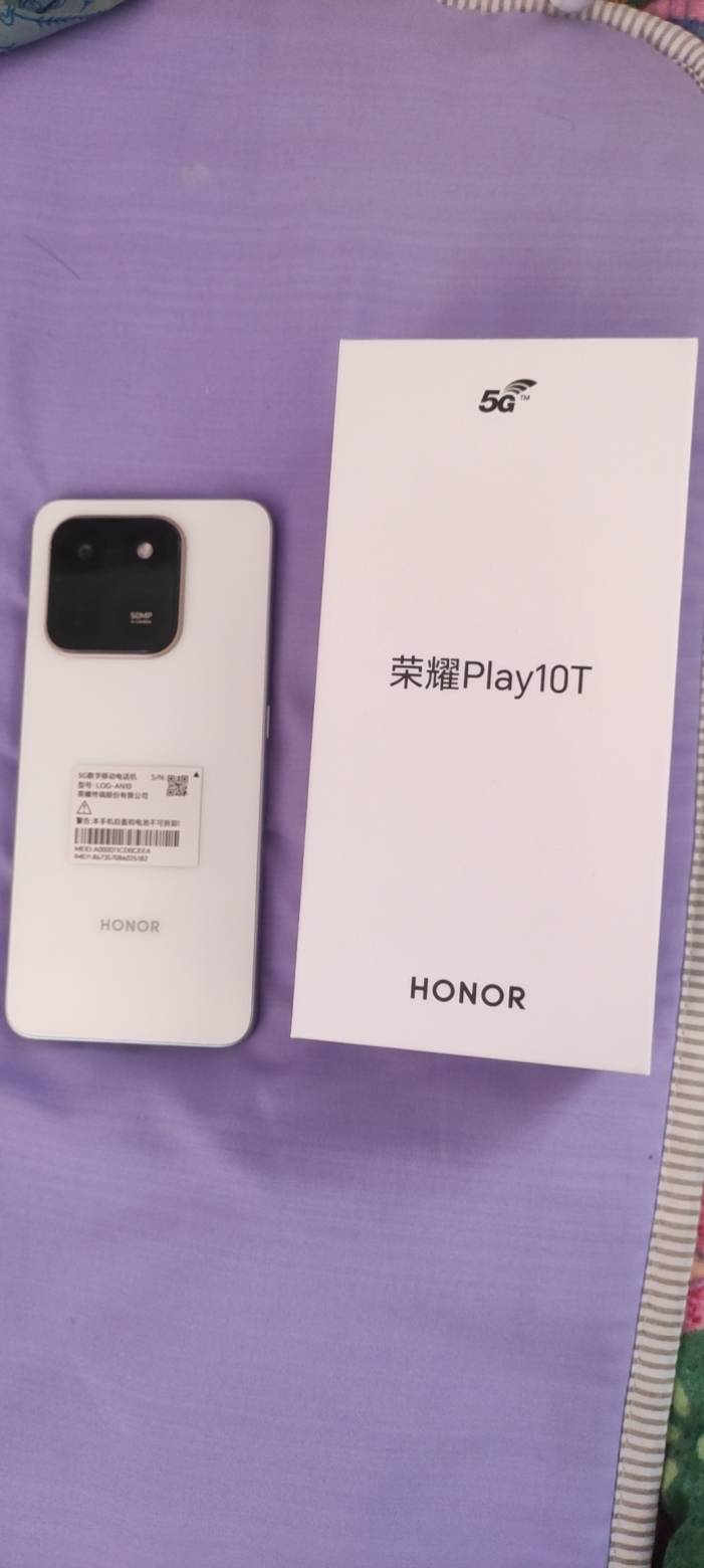[手机] 荣耀+5G手机-Logan-AN10D 荣耀Play10T 12GB+256GB LOG-AN10 月影白 双卡全网通版手机400%超大音量双扬声器超可靠360°抗摔防水晒单图