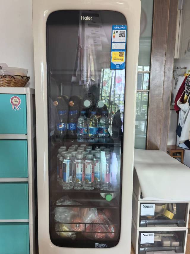 海尔(Haier)133L冻藏双温冰吧-元气吧 -20°C~-6°C专属冰室 黑金净化抗菌DS0133LH9EY1晒单图