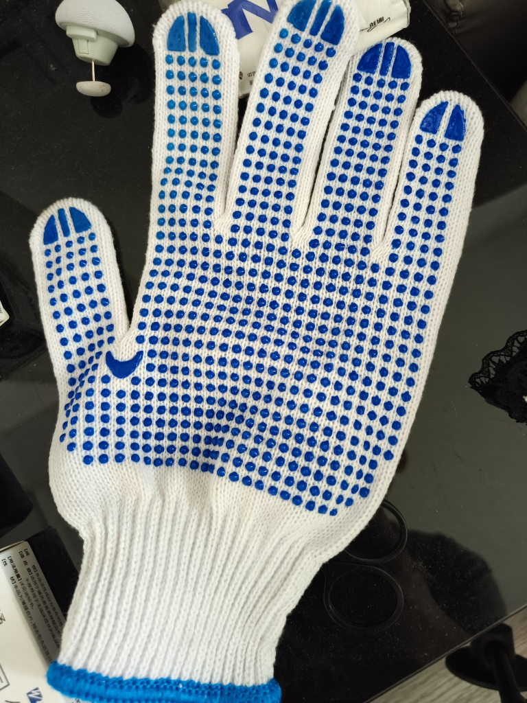 至桓 漂白点胶点珠防滑耐磨手套 均码/双晒单图
