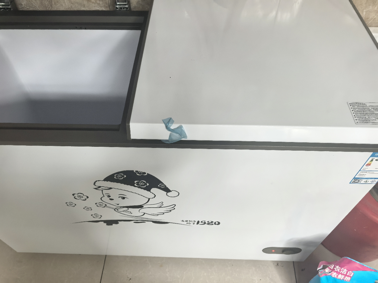 香雪海 309升 冰柜双温 卧式冷柜 冰柜家用冷柜 小型家用冷藏柜 冷冻柜 双温双箱 家用商用顶开门 BCD-329A晒单图