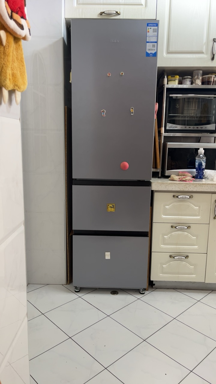 海尔(Haier)310升小型冰箱家用三门变频1级能效风冷无霜三开门节能电冰箱深冷速冻BCD-310WGHD3E7XM晒单图