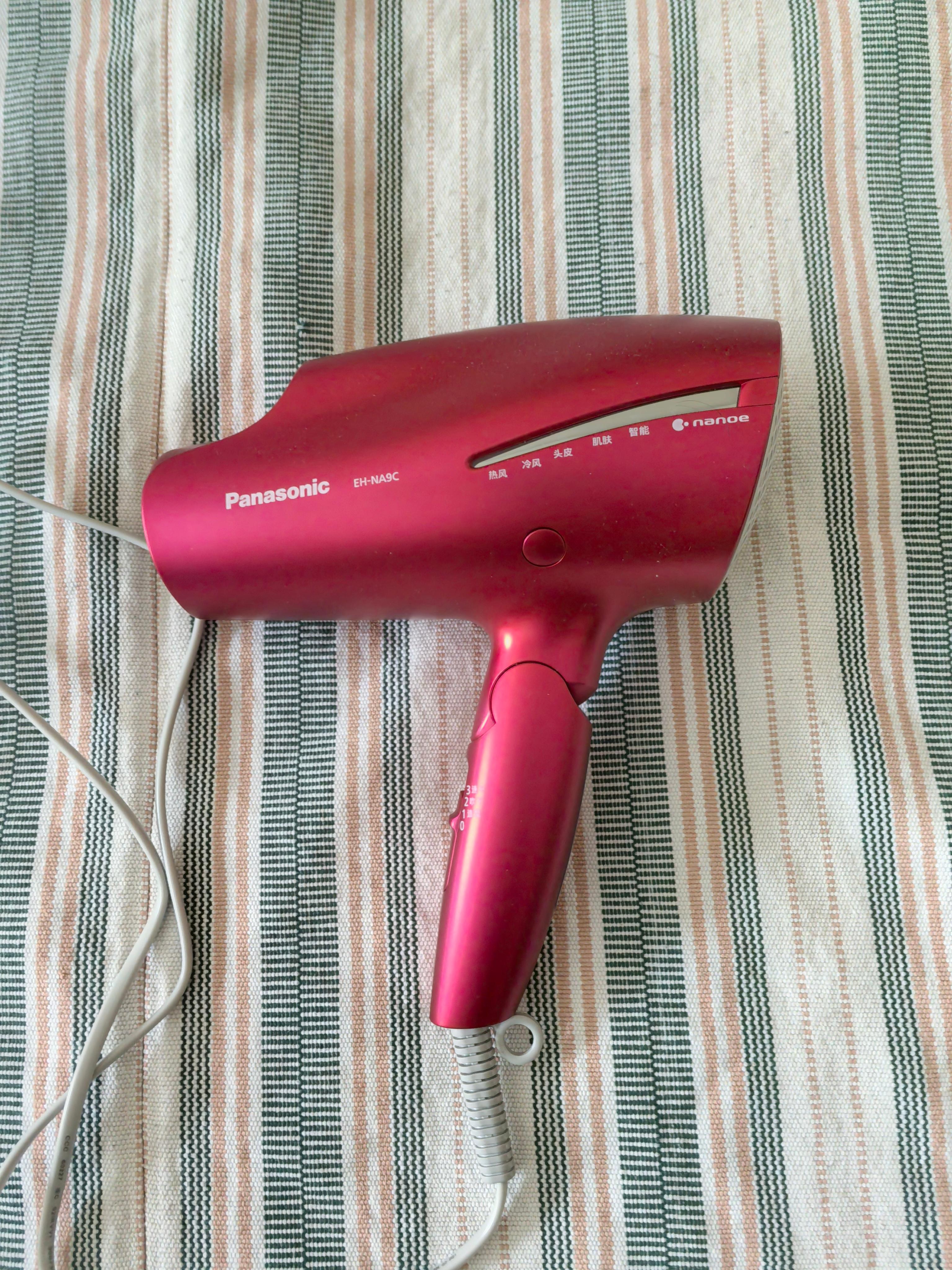 松下Panasonic电吹风家用吹风机纳诺怡护发负离子智能3档控温肌肤模式空气水膜快速折叠1800W大功率NA9C晒单图