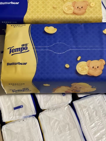 [得宝×黄油小熊联名]Tempo得宝无香联名印花抽纸4层90抽15包卫生纸 家用实惠装餐巾纸面巾纸纸巾-新旧随机发晒单图