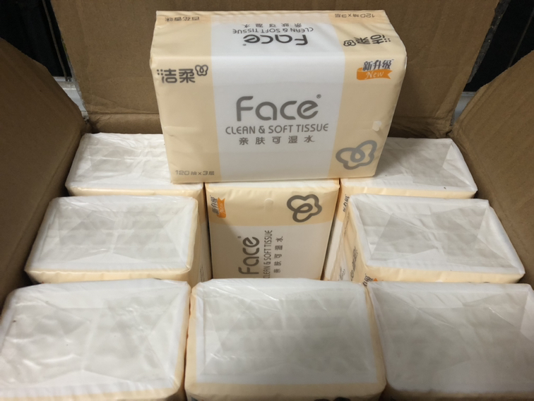 洁柔抽纸面巾纸Face百花香味软抽120抽3层27包箱装晒单图