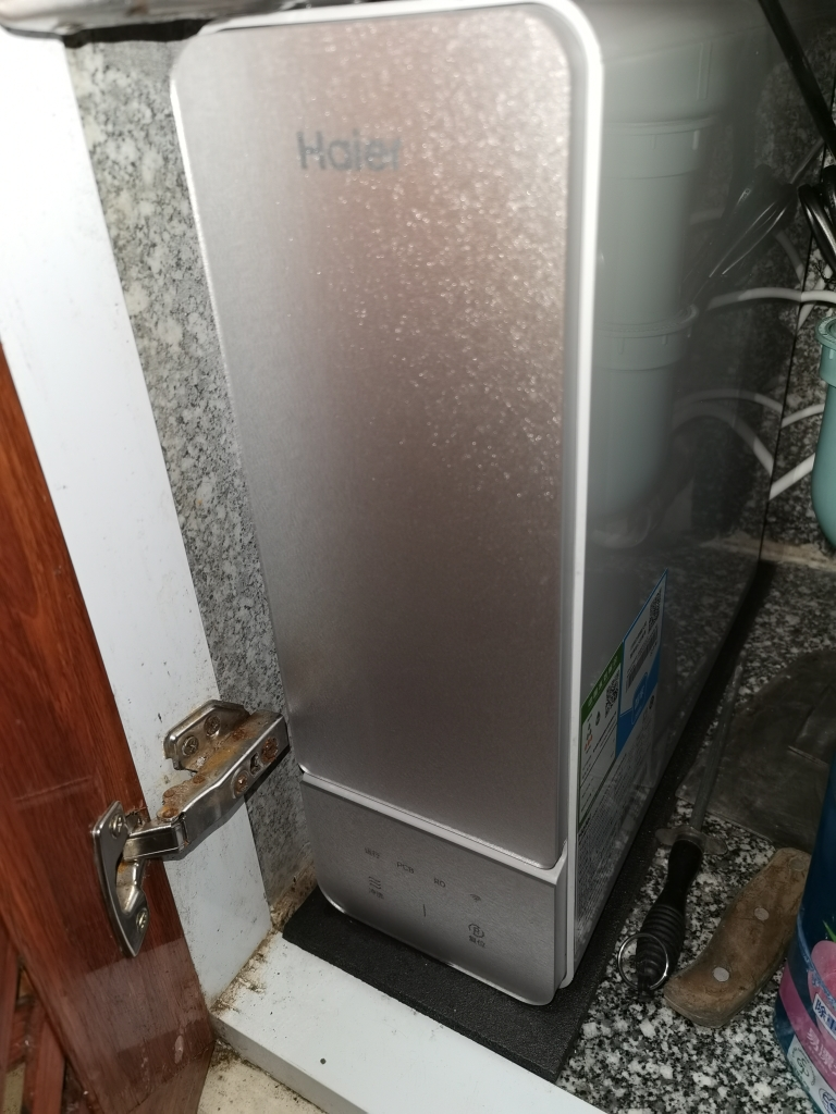 海尔(Haier)鲜活水净水器家用净水机1000G大通量双出水厨下RO反渗透直饮净水器HKC2400-R887晒单图