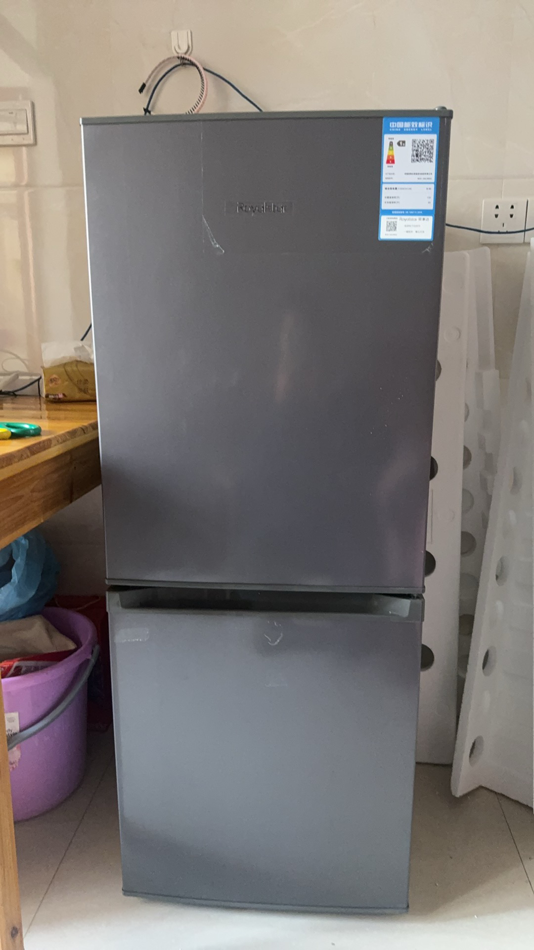 荣事达165升迷你冰箱小型家用租房冰箱宿舍小冰箱大容量节能低音BCD-165L9RSZ(钛深灰)晒单图